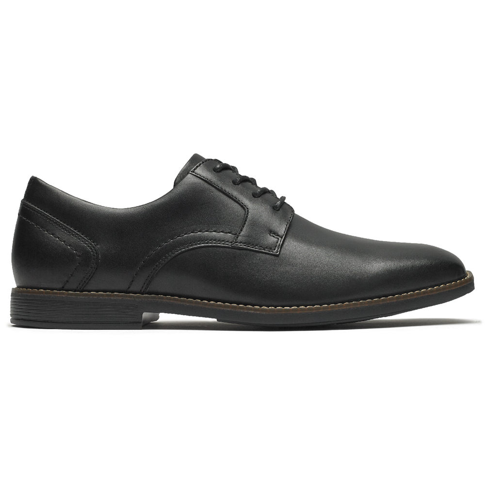 Sapatos Lace Ups Rockport Homem Pretas - Slayter Plain Toe Shoe - 53784PKUE